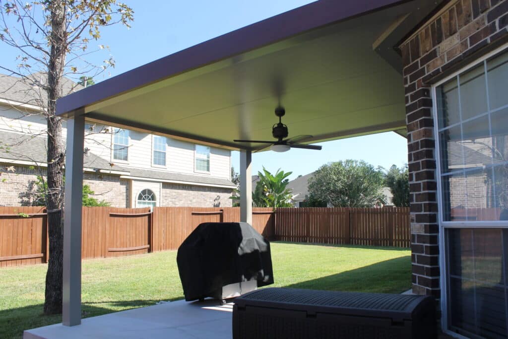 Insulated aluminum patio covers in various applications including patios and outdoor areas by 21st Century Sunrooms Houston TX