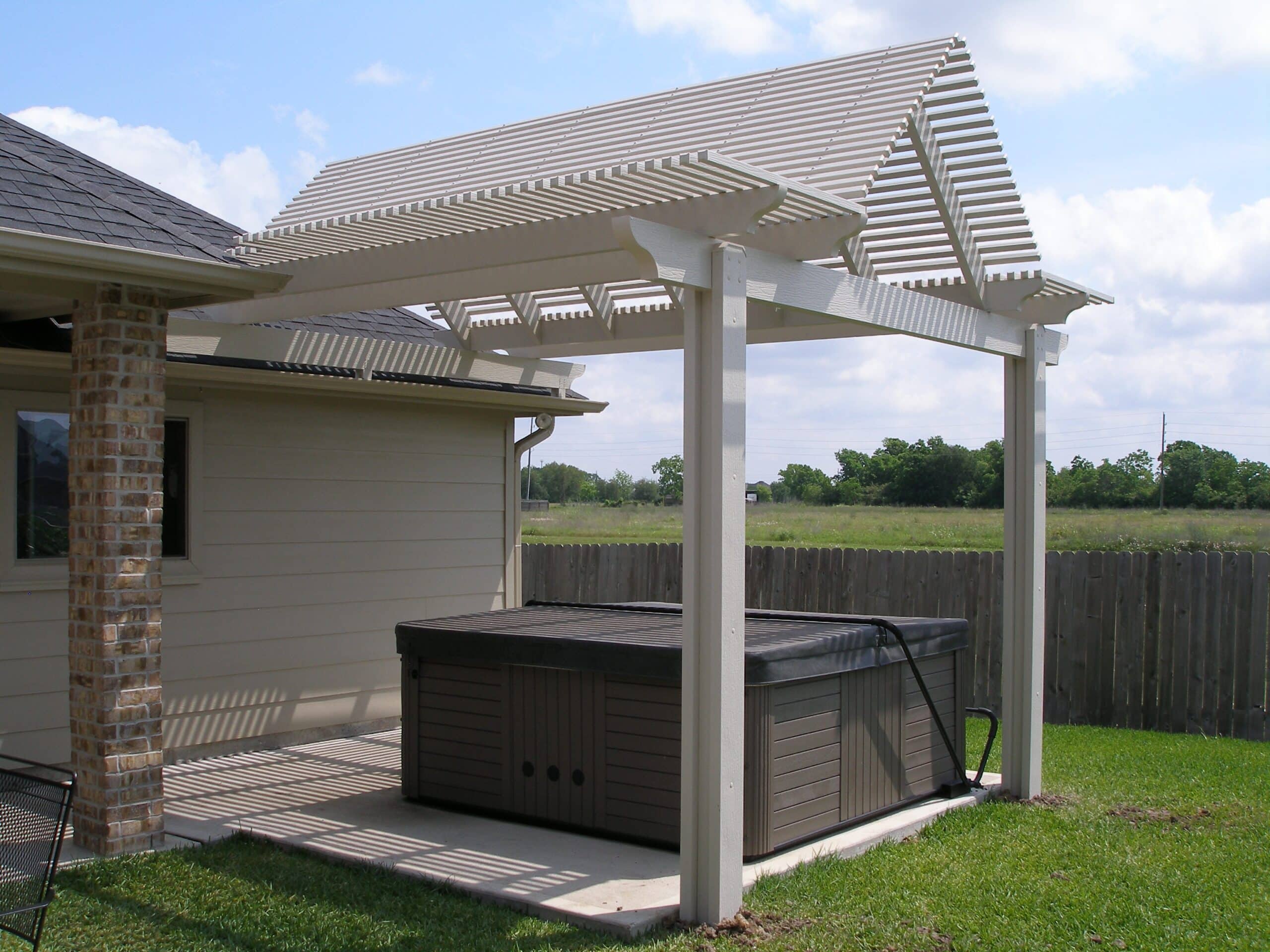 Custom outdoor living project completed for Phillips residence in Manvel TX by 21st Century Sunrooms